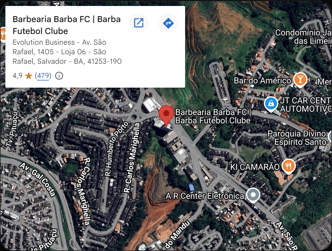 Mapa da localização da Barba FC no Evolution Business, Av. São Rafael 1405